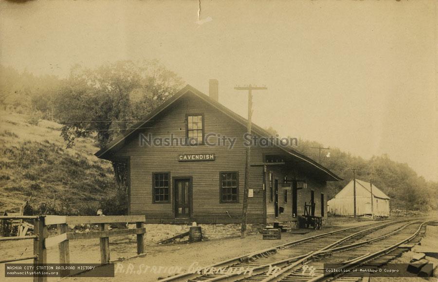 Postcard: Railroad Station, Cavendish, Vermont
